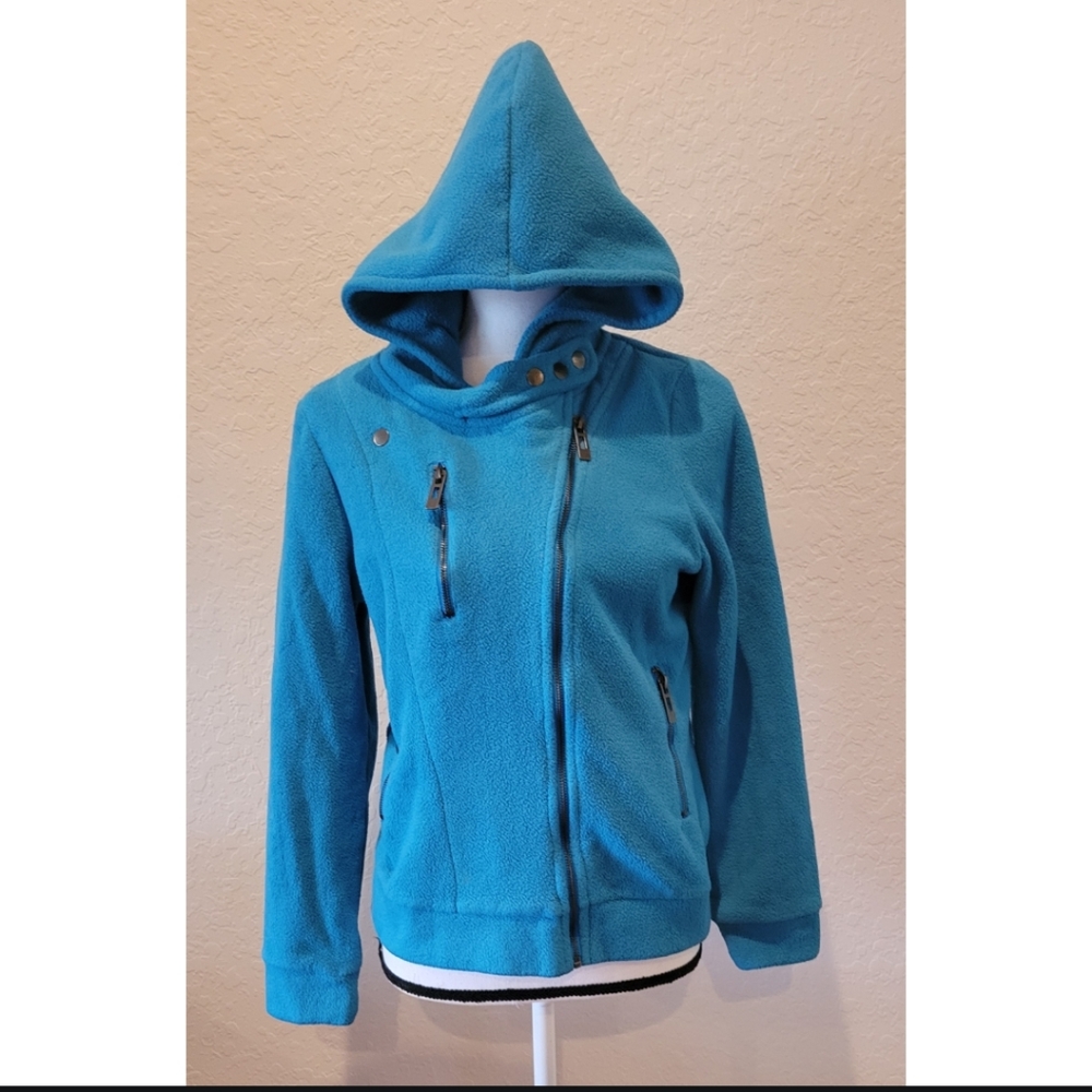 Blue Fleece Hooded Jacket